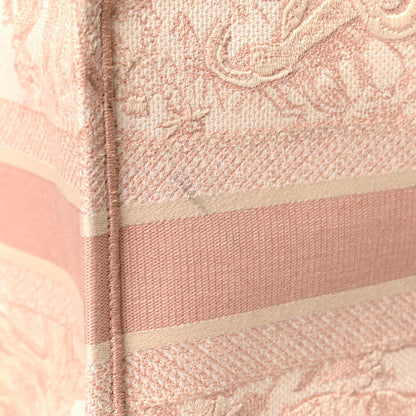 Christian Dior Canvas Toile De Jouy Embroidered Medium Book Tote Pink 13 of 14