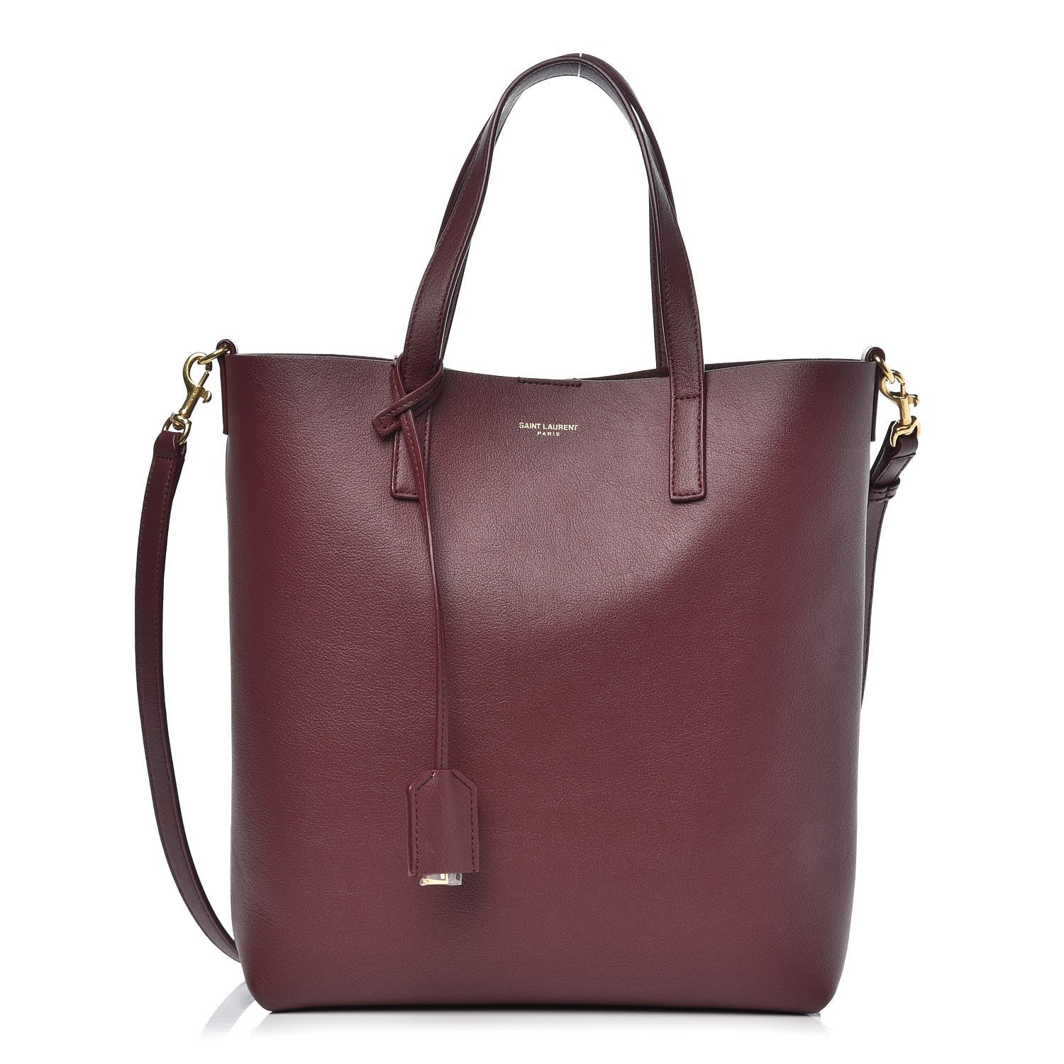 Saint Laurent Calfskin Toy Shopping Tote Dark Red 1 of 8