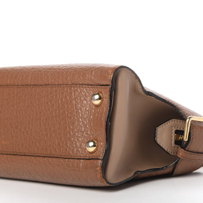 Burberry Signature Grain Small Clifton Bag Sepia Brown Honey 7 of 11
