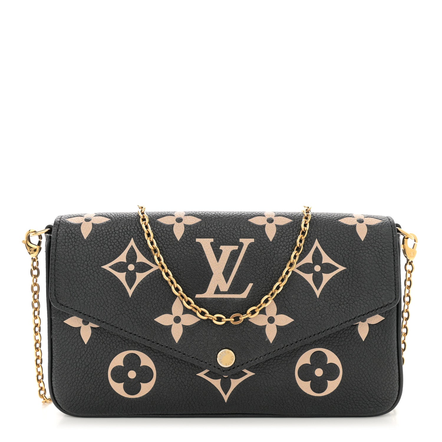 Louis Vuitton Empreinte Monogram Giant Felicie Pochette Black Beige 1 of 10
