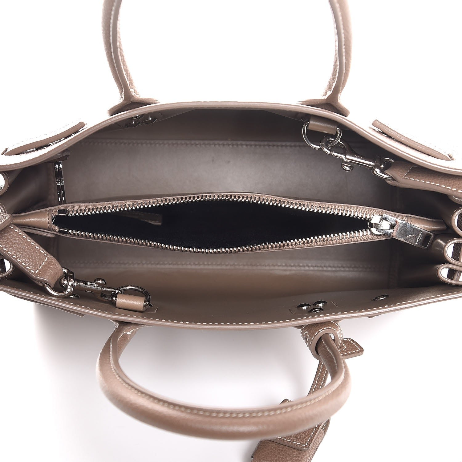 Saint Laurent Grained Calfskin Topstich Baby Sac De Jour Taupe 6 of 8
