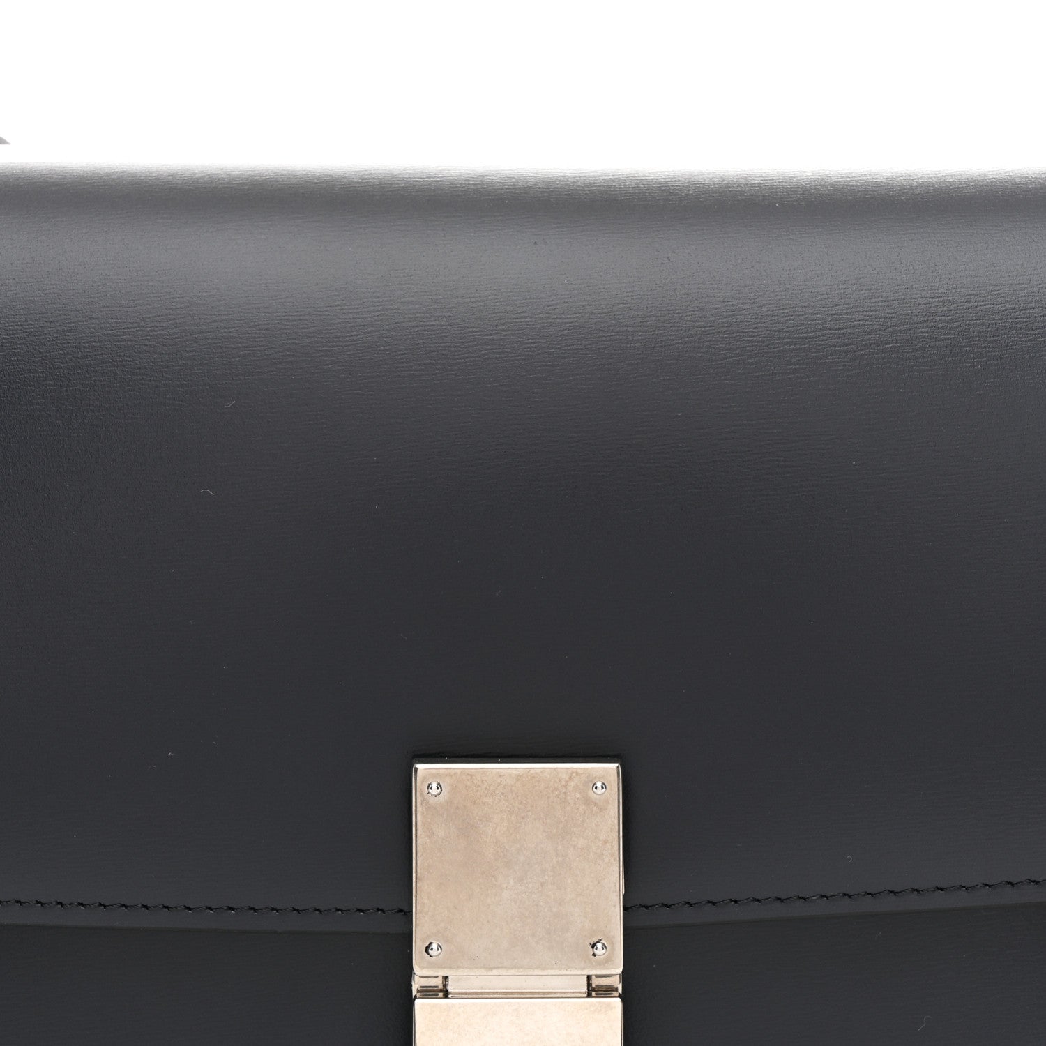 Celine Box Calfskin Medium Classic Box Flap Bag Navy Light Blue 9 of 11