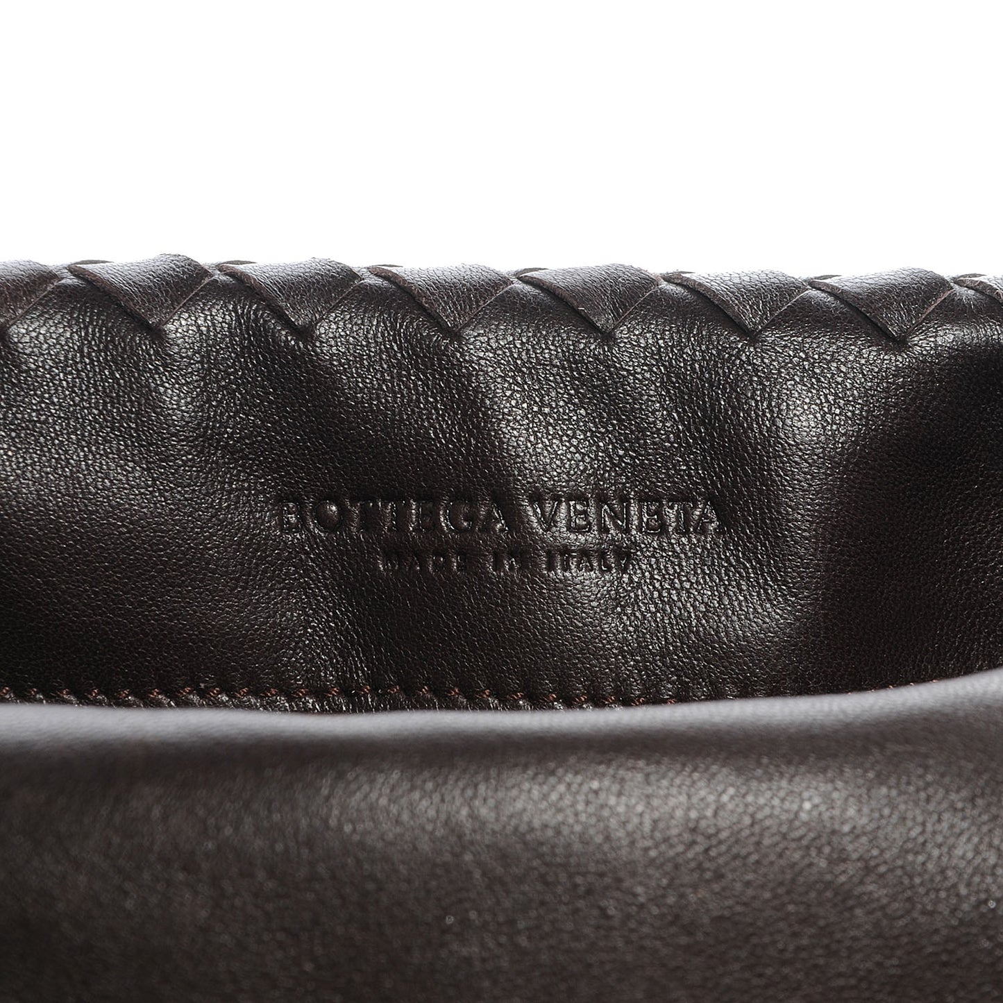 Nappa Intrecciato Small Flap Ebano