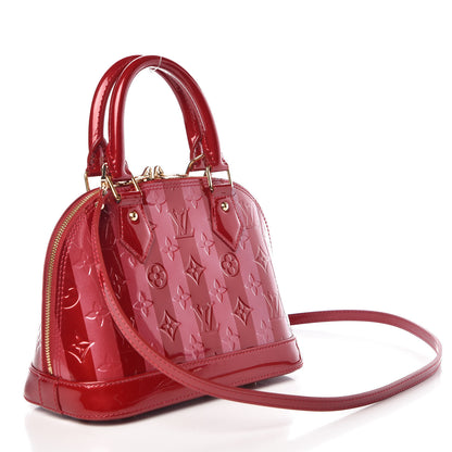 Louis Vuitton Vernis Rayures Alma BB Pomme D'Amour 4 of 10