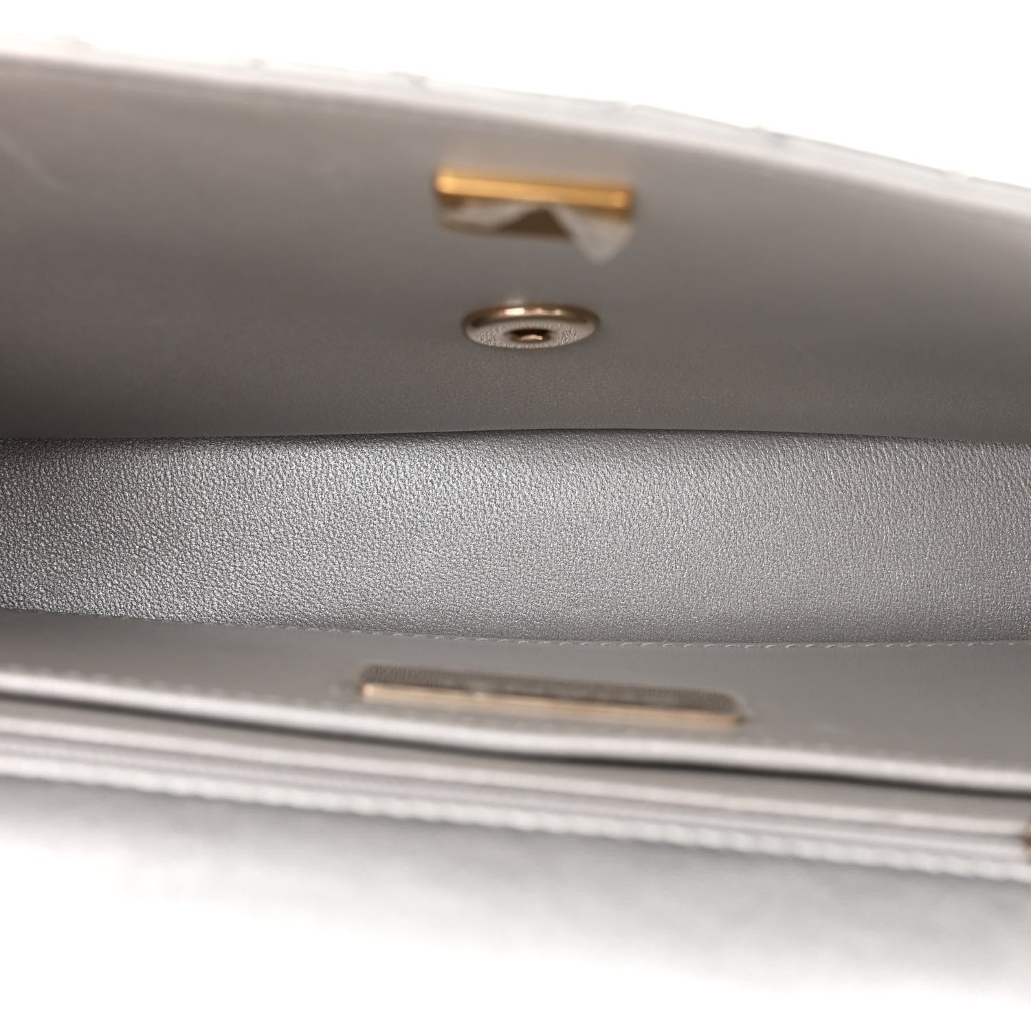 Chanel Mirror Calfskin Metallic Calfskin Medium Hollywood Boulevard Flap With Star Coin Purse Silvery 6 of 11