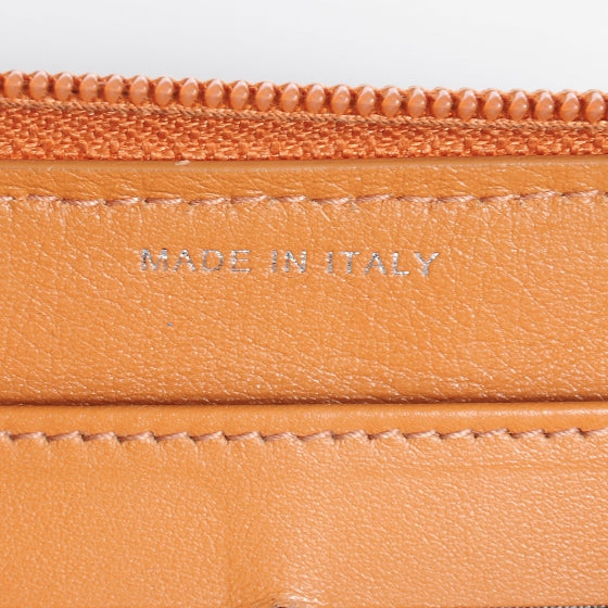 Caviar CC Large Gusset Zip Around Wallet Dark Beige