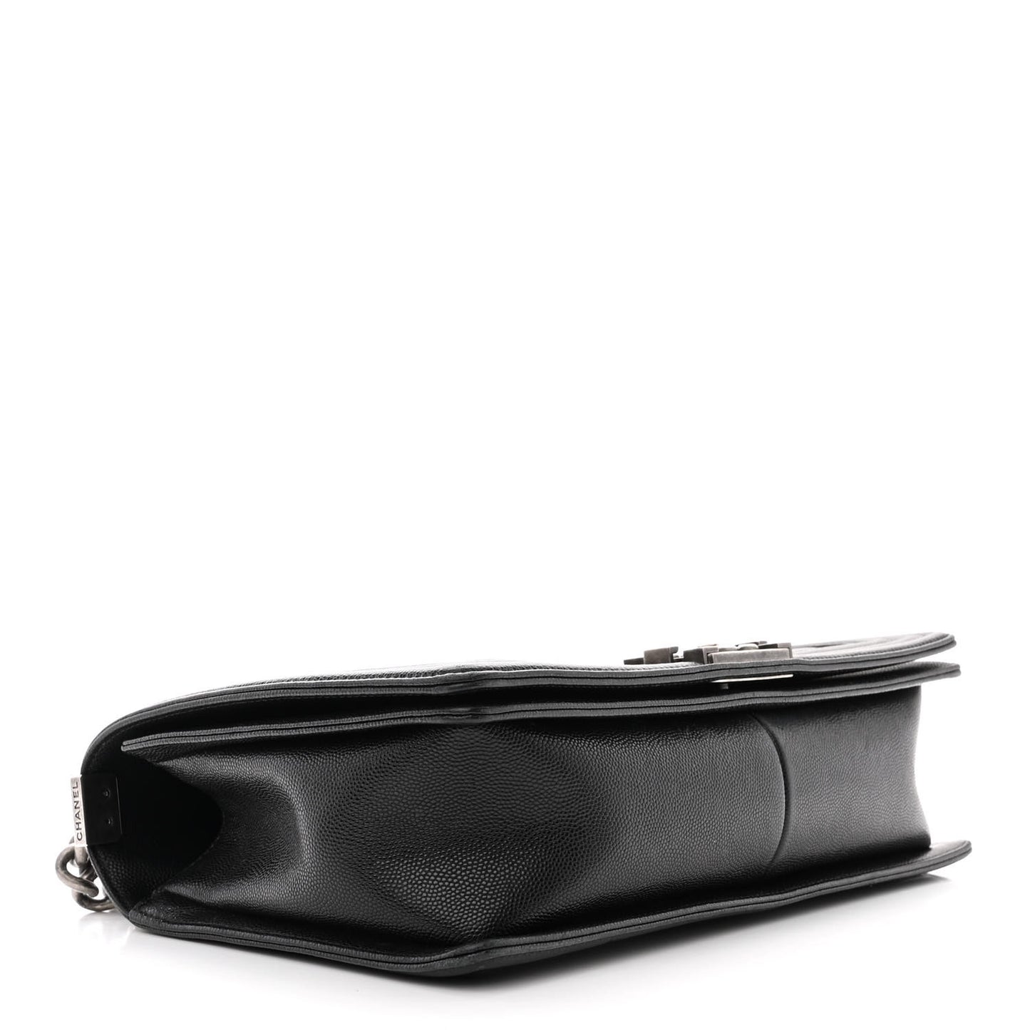Caviar Chevron Quilted New Medium Boy Flap Black