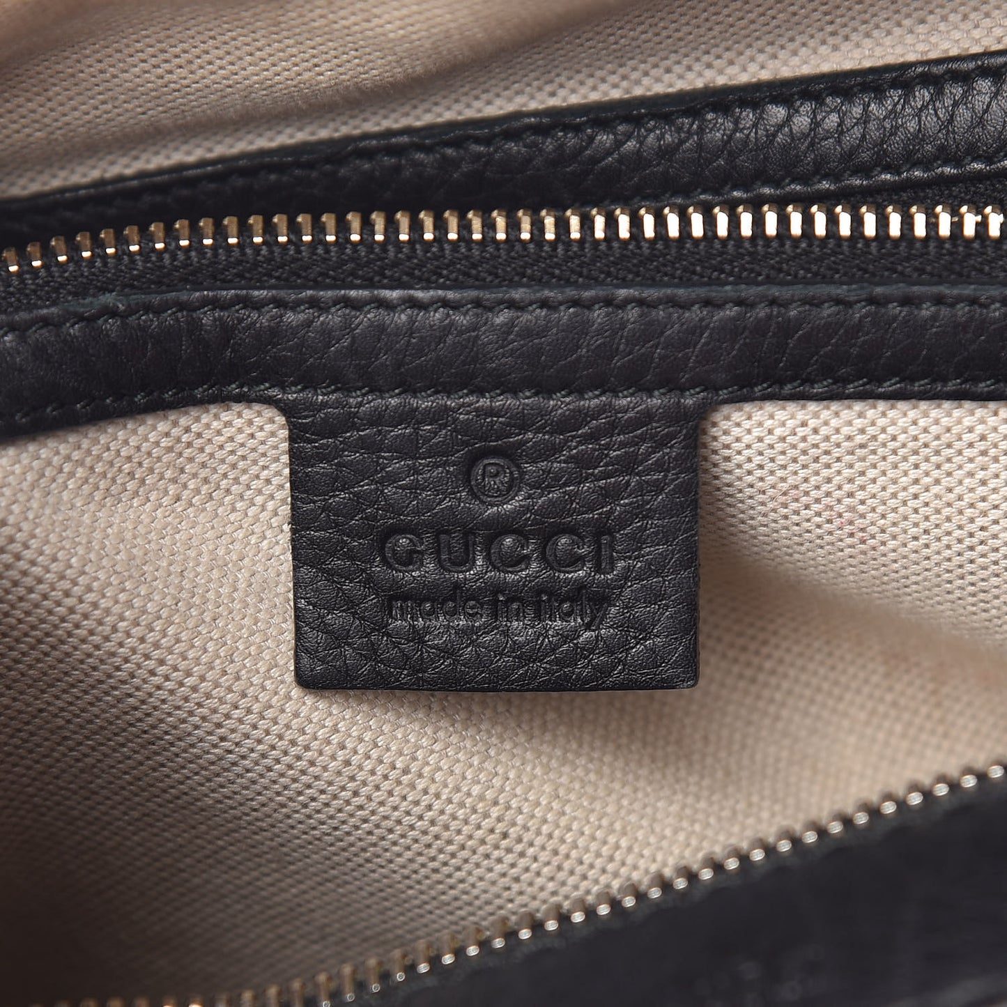 Calfskin Vintage Web Medium Boston Black
