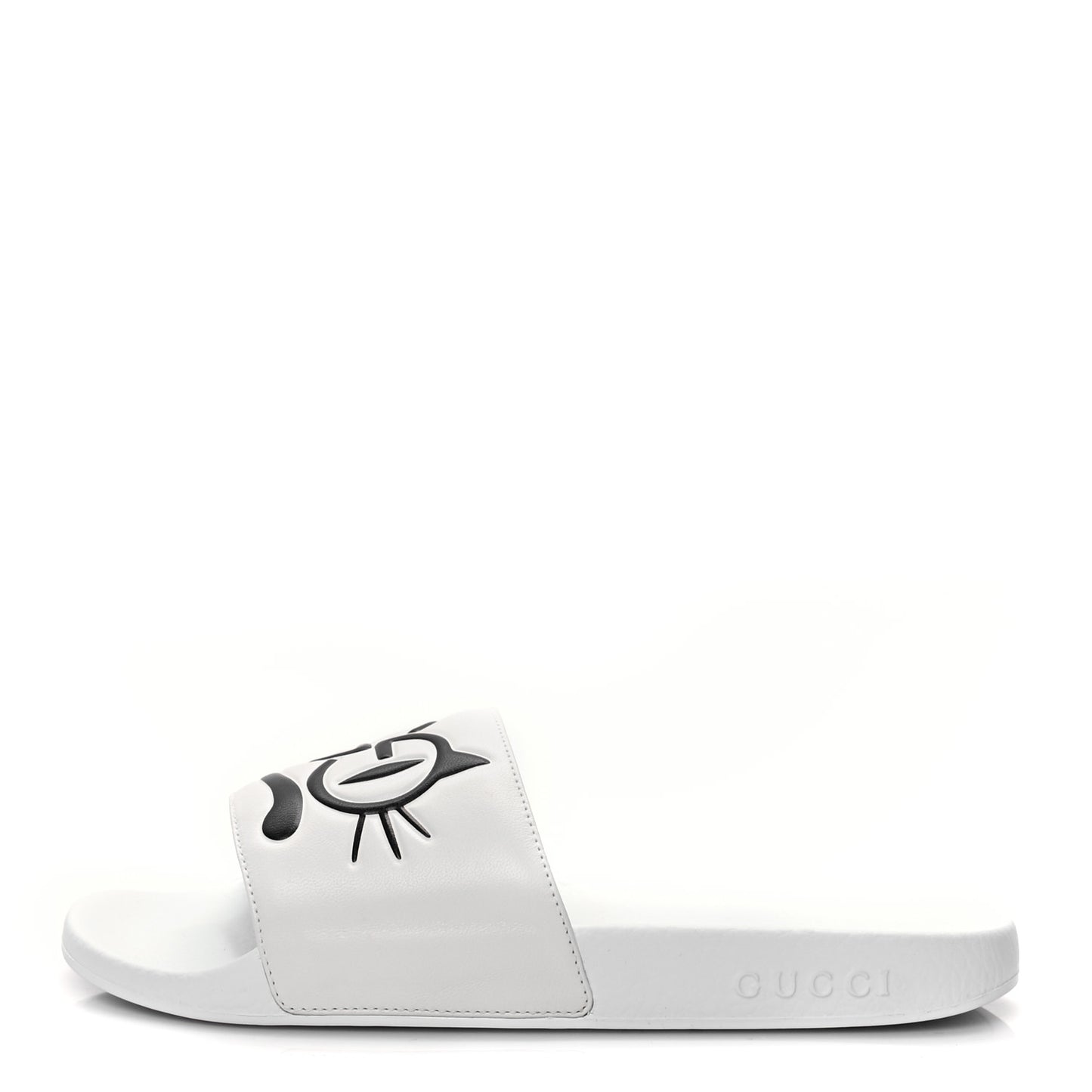 Nappa Interlocking G Cat Womens Pursuit Slide Sandals 39 Great White