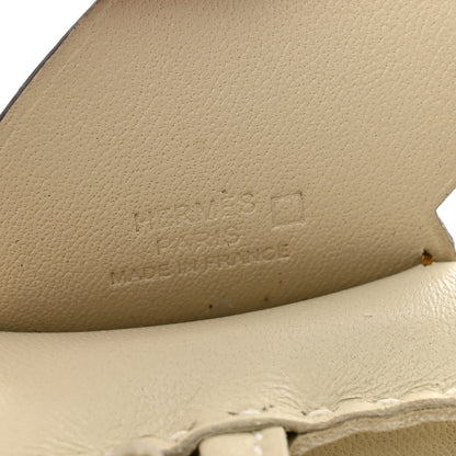 Hermes Milo Lambskin Matte Alligator Touch Grigri Rodeo Pegase Horse Bag Charm MM Craie Gold 3 of 4