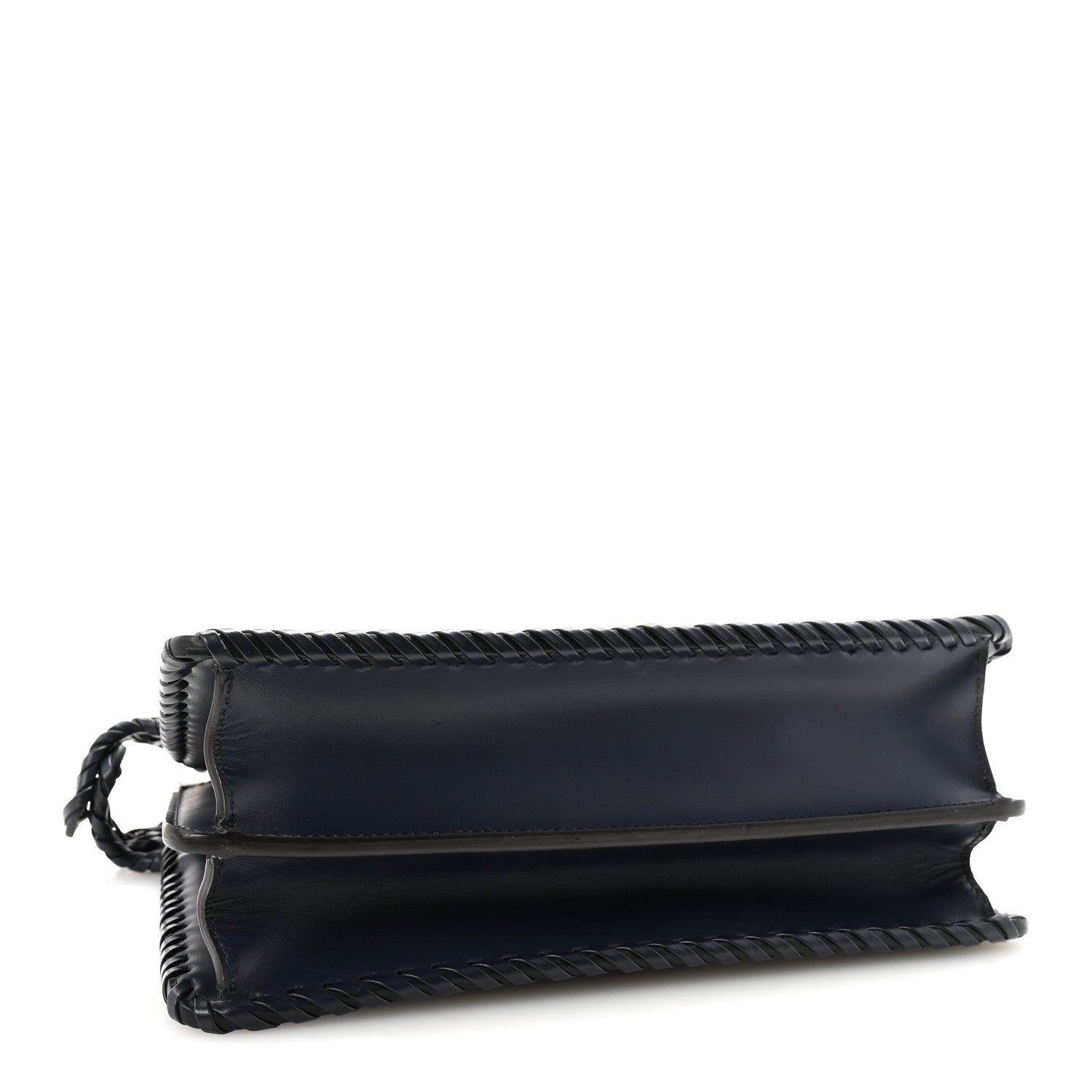 Fendi Vitello King Shiny Nappa Intreccio Petite Peekaboo I SEE U Satchel Midnight 4 of 9