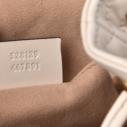 Gucci Calfskin Matelasse GG Marmont Flap Backpack White 6 of 9