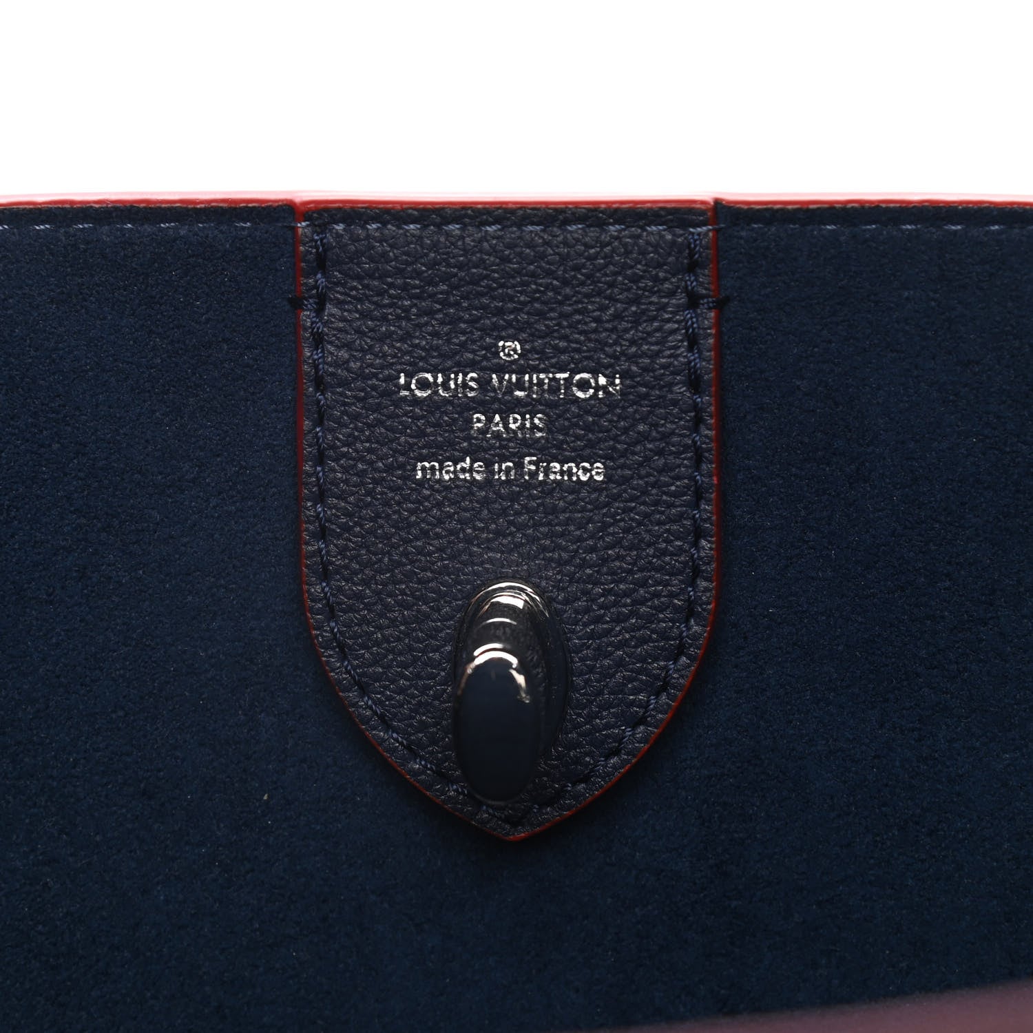 Louis Vuitton Calfskin Lockme Go Tote Marine Rouge 6 of 12
