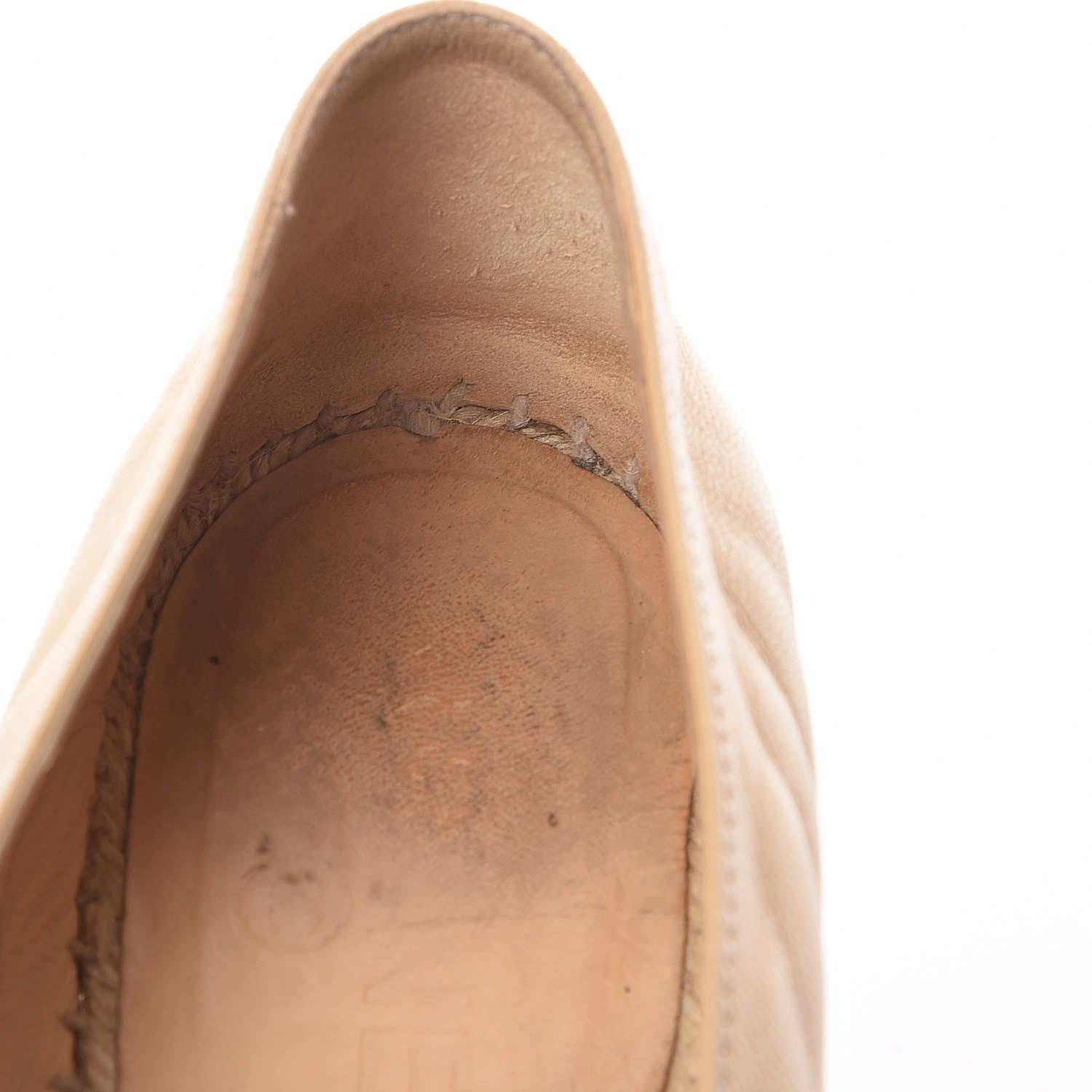 Chanel Lambskin CC Espadrilles 40 Beige Black 10 of 14