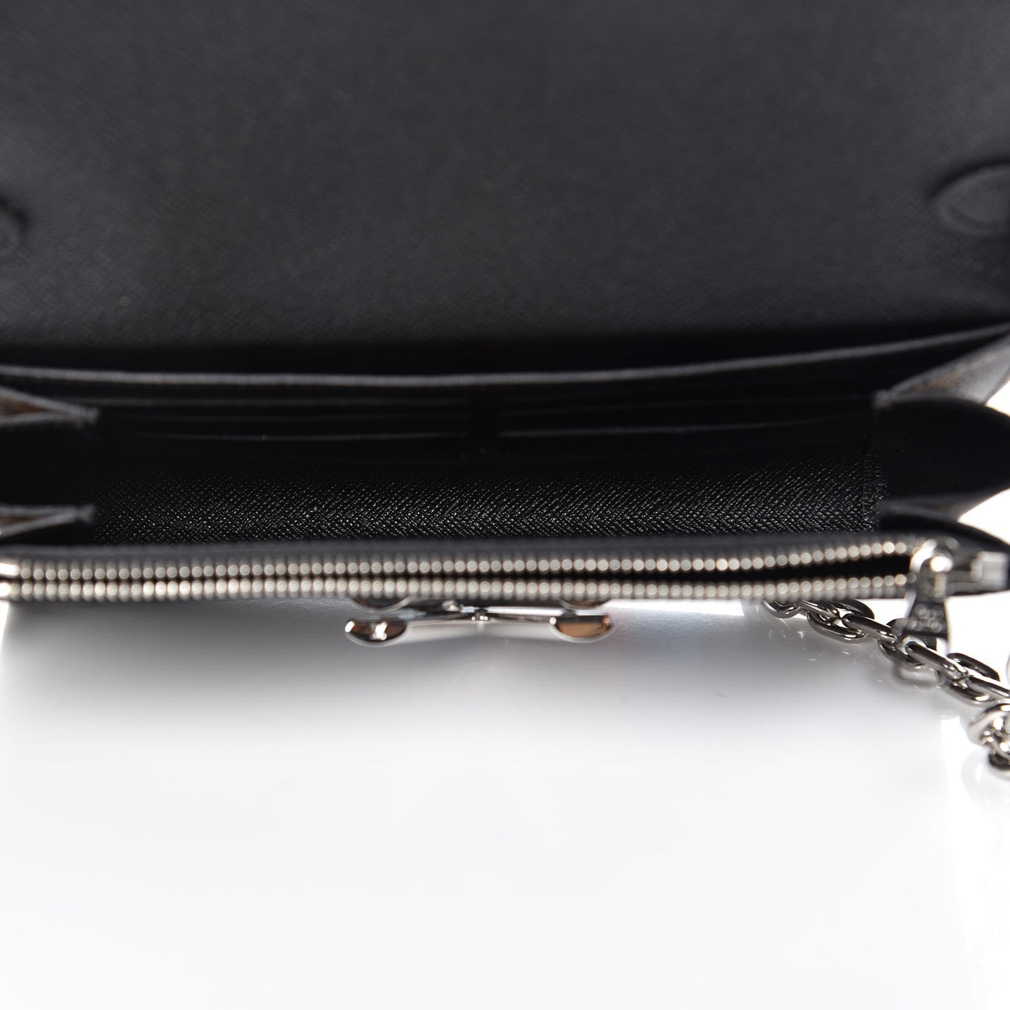 Monogram Stripe Twist Chain Wallet