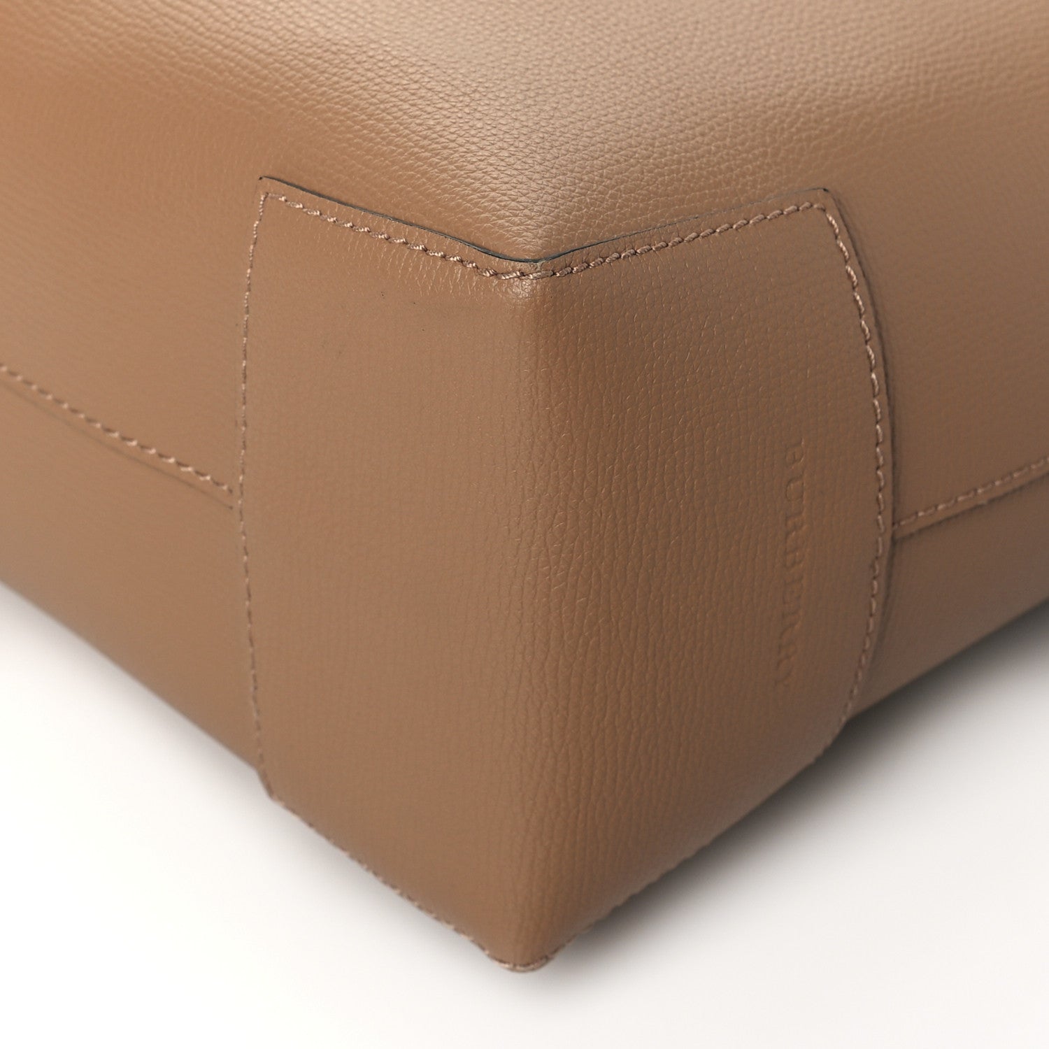 Burberry Grainy Calfskin Haymarket Check Small Reversible Tote Mid Camel 9 of 15