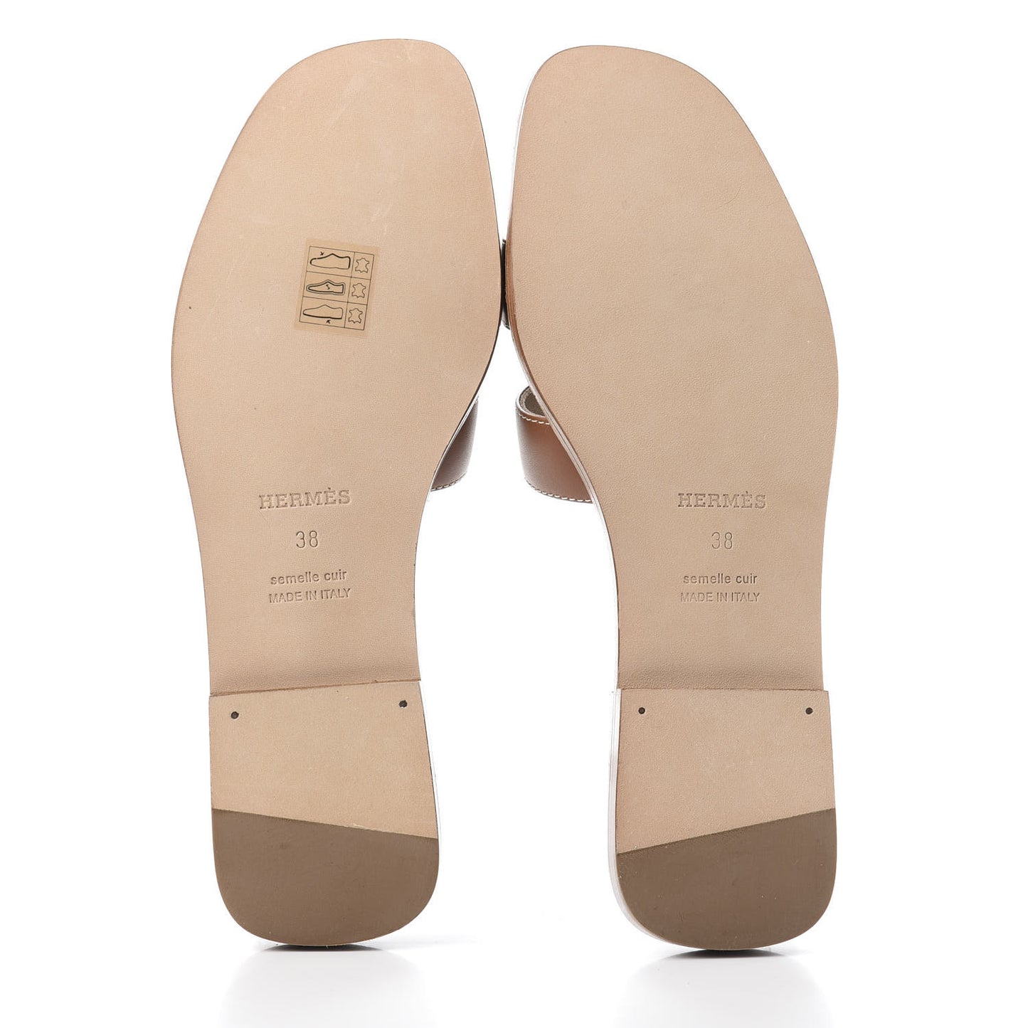 Box Calfskin Oran Sandals 38 Gold