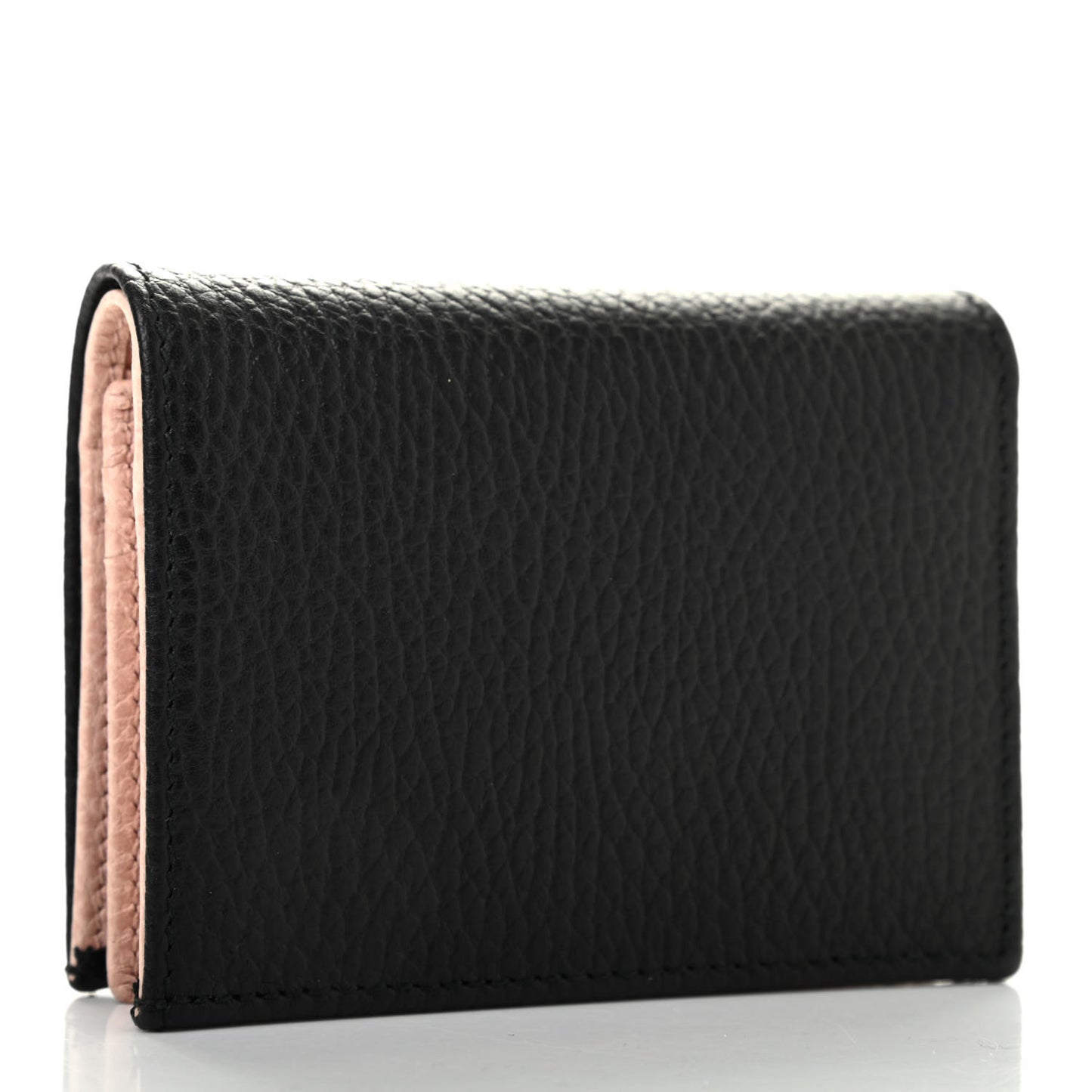 Calfskin GG Marmont Bow Card Case Black
