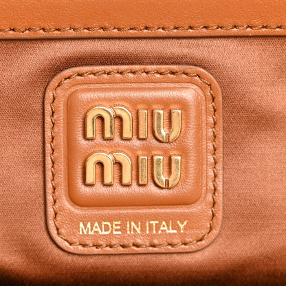 Miu Miu Soft Calf Softy Large Beau Top Handle Bag Cognac 6 of 9