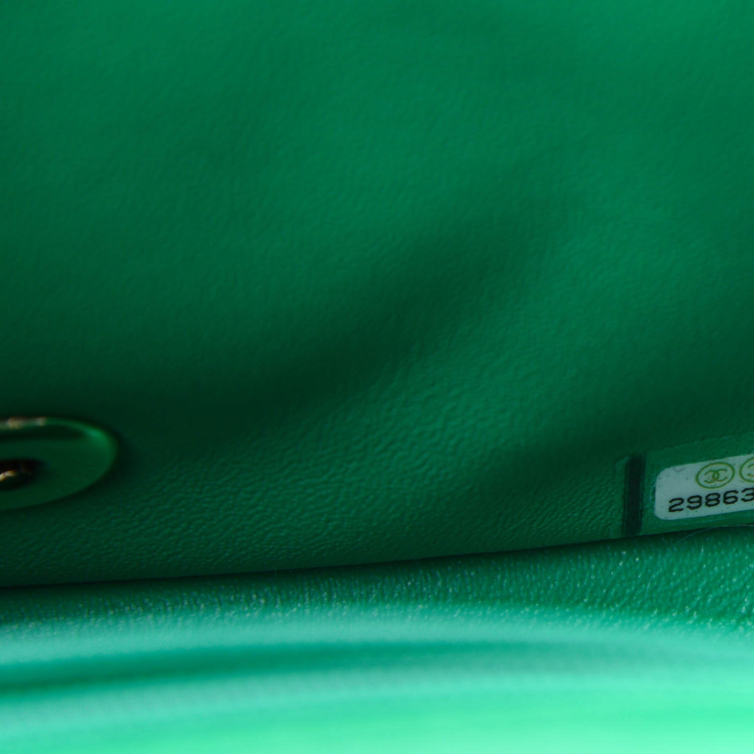 Chanel Lambskin Quilted Mini Square Flap Green 9 of 11
