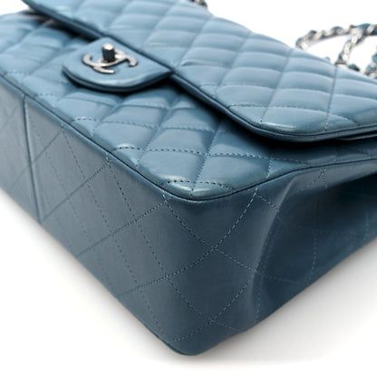 Chanel Lambskin Quilted Jumbo Double Flap Turquoise 10 of 10