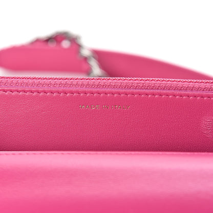 Chanel Wool Tweed Lambskin Quilted 19 Wallet On Chain WOC and Coin Purse Fuchsia 9 of 17