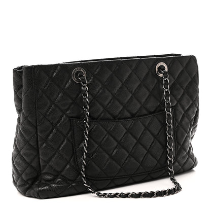 Chanel Caviar Quilted Shopping Tote Black 3 of 10