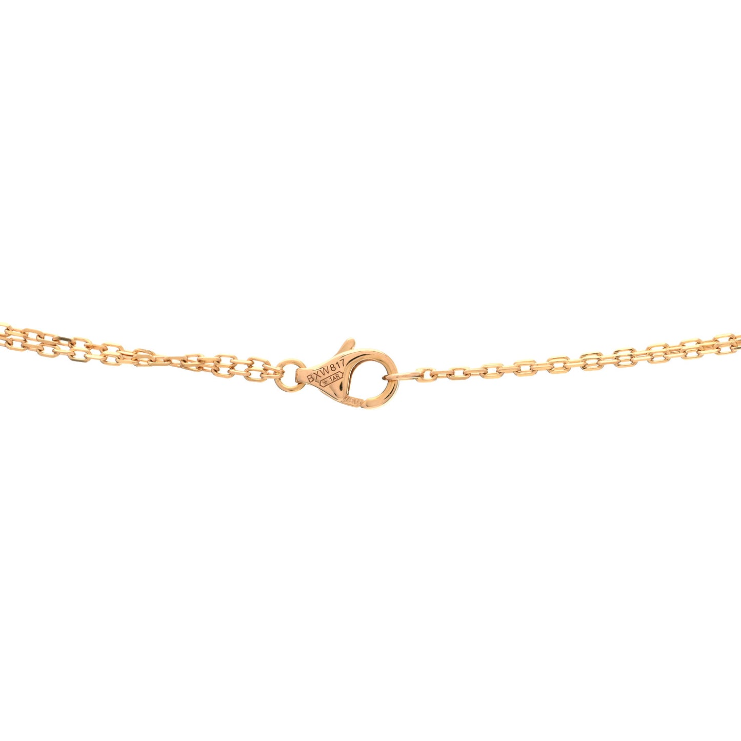 18K Pink Gold 2 Diamond LOVE Necklace