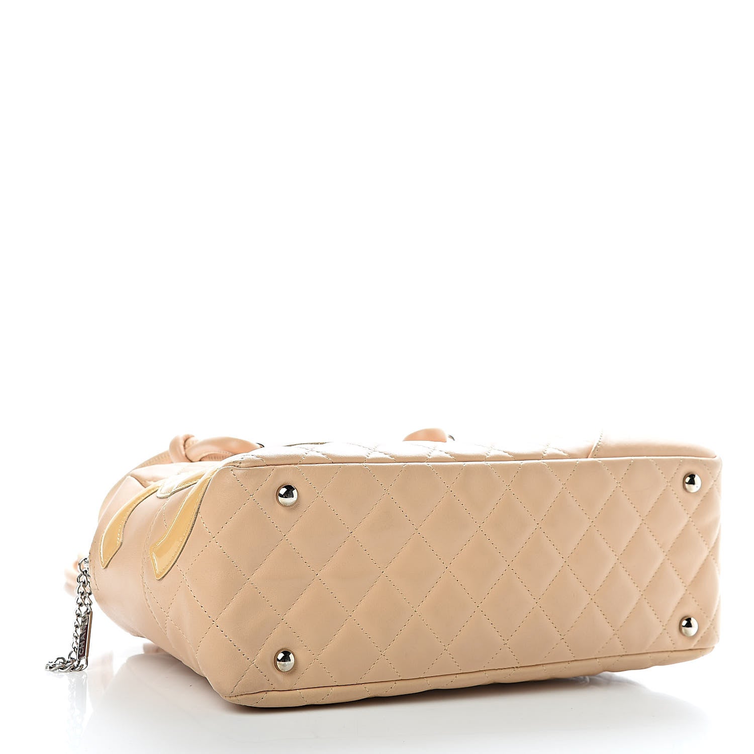 Chanel Calfskin Quilted Cambon Quilted Large Bowler Beige 4 of 14