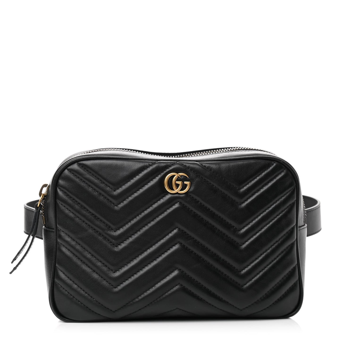 Calfskin Matelasse Mens GG Marmont Belt Bag 90 36 Black