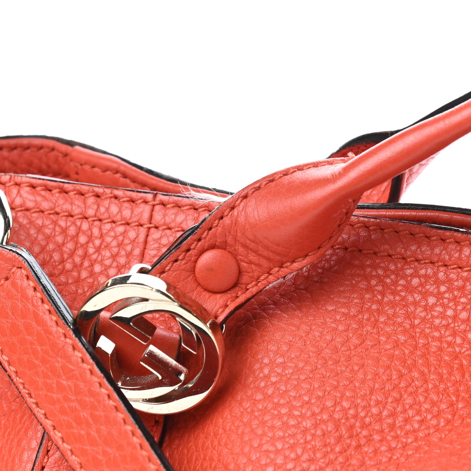 Gucci Cellarius Calfskin Medium Miss GG Top Handle Bag New Dark Orange 10 of 16