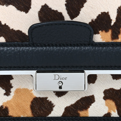 Christian Dior Pony Hair Leopard Print Clutch Black 8 of 8