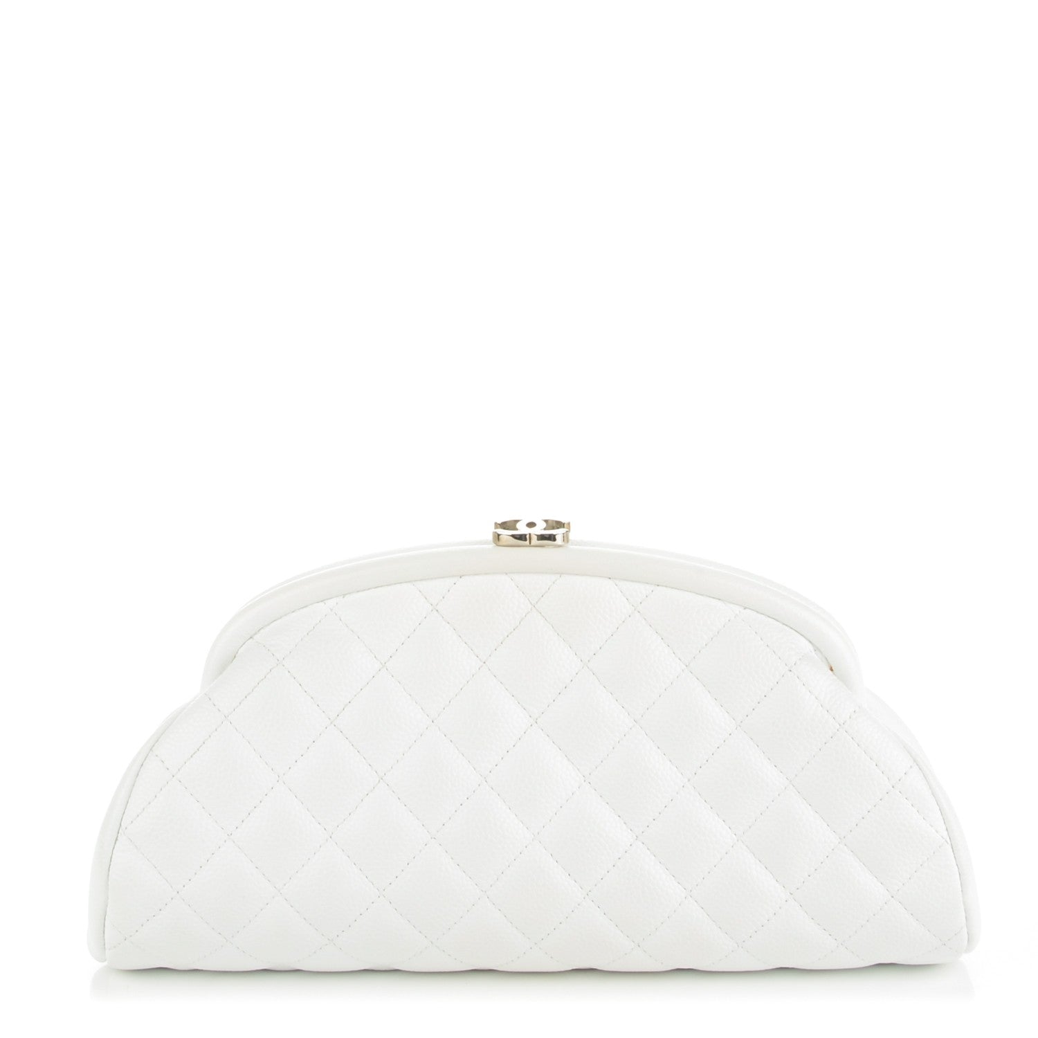 Chanel Caviar Quilted Timeless Clutch White 1 of 7