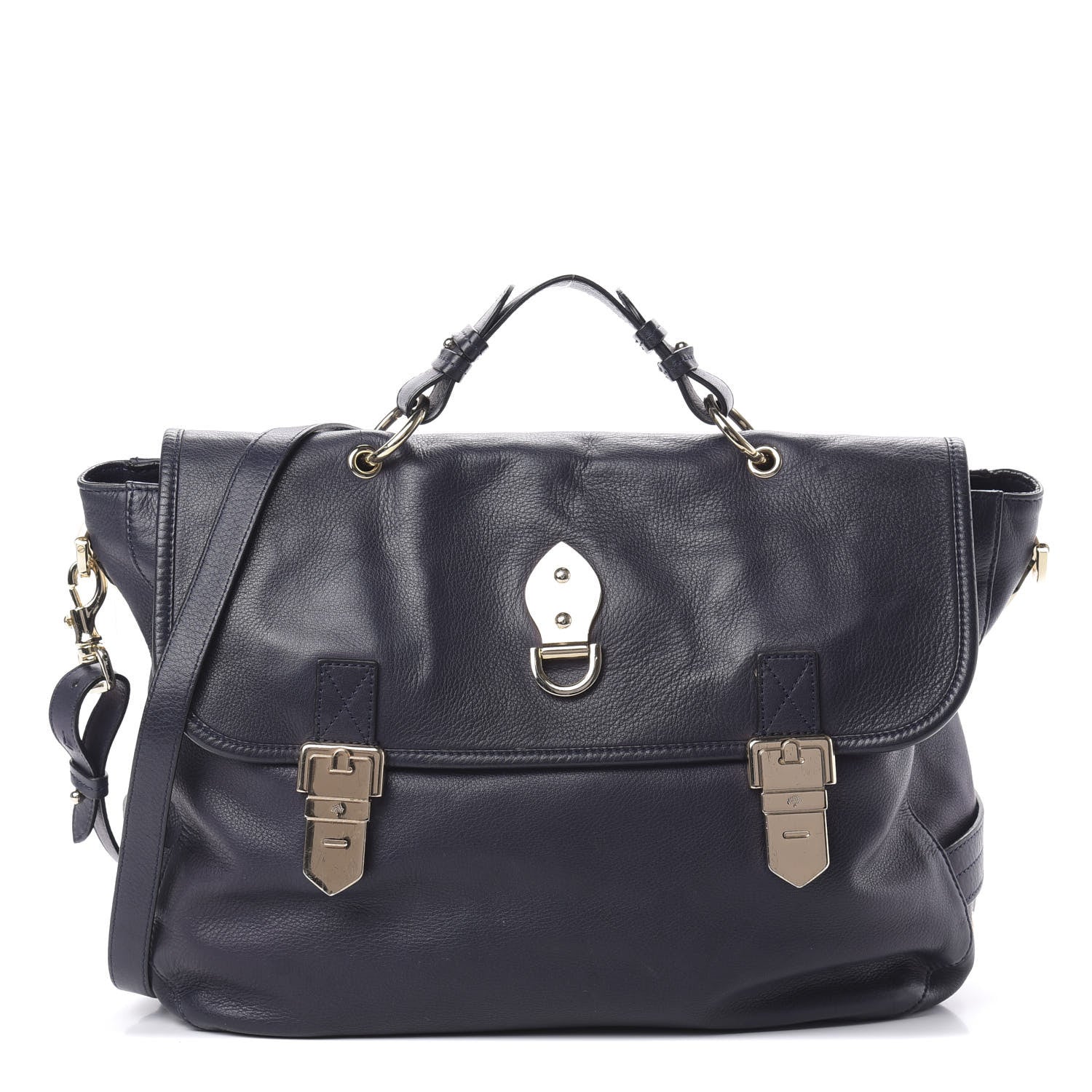 Mulberry Soft Grain Calfskin Oversized Tillie Satchel Nightshade Blue 1 of 15
