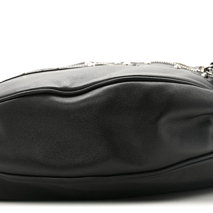 Versace Calfskin Studded Medium Repeat Zip Hobo Black 9 of 14