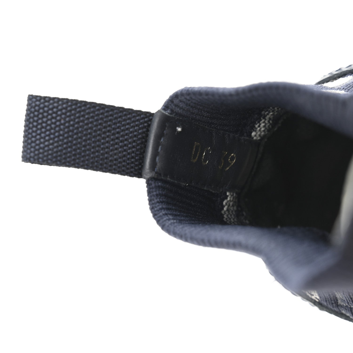 Christian Dior Technical Knit Calfskin Oblique Womens Walk'n Dior High Top Sneakers 39 Deep Blue 9 of 9