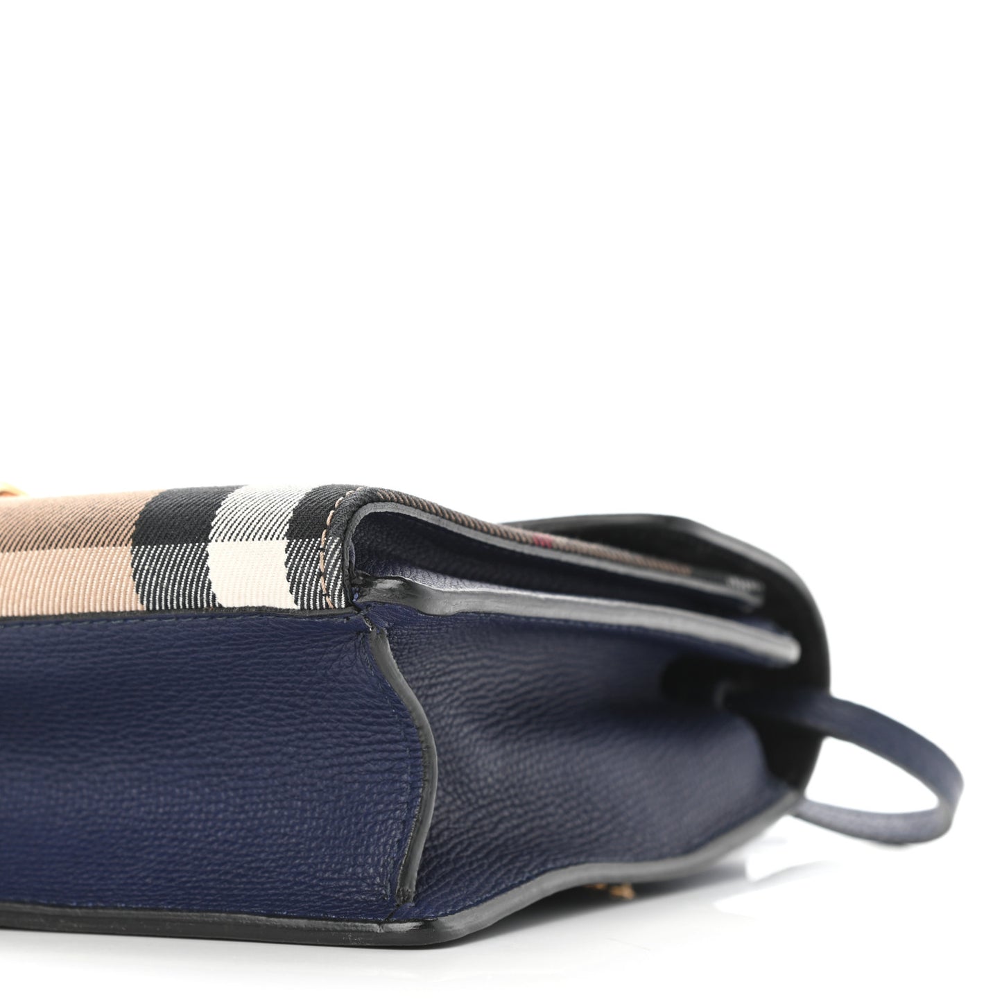 Derby Calfskin House Check Small Macken Crossbody Bag Ink Blue