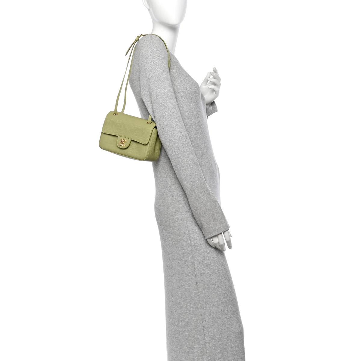 Chanel Grained Calfskin Mini Souplissimo Maxi Flap Green 2 of 11
