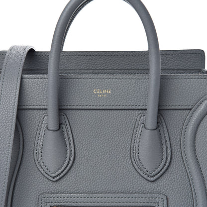 Celine Baby Drummed Calfskin Nano Luggage Kohl 11 of 11