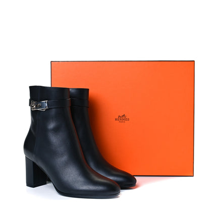 Hermes Calfskin Saint Germain Ankle Boots 37 Black 10 of 10