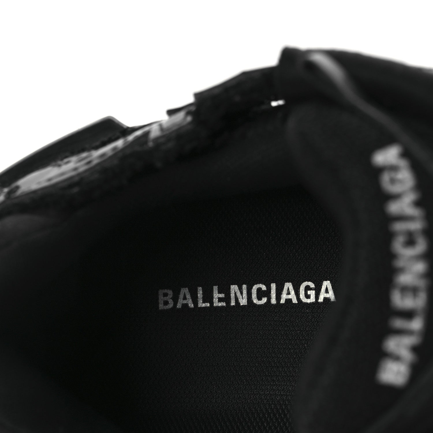 Balenciaga Mesh Rubber Monocolor Womens Runner Sneakers 40 Black 8 of 10