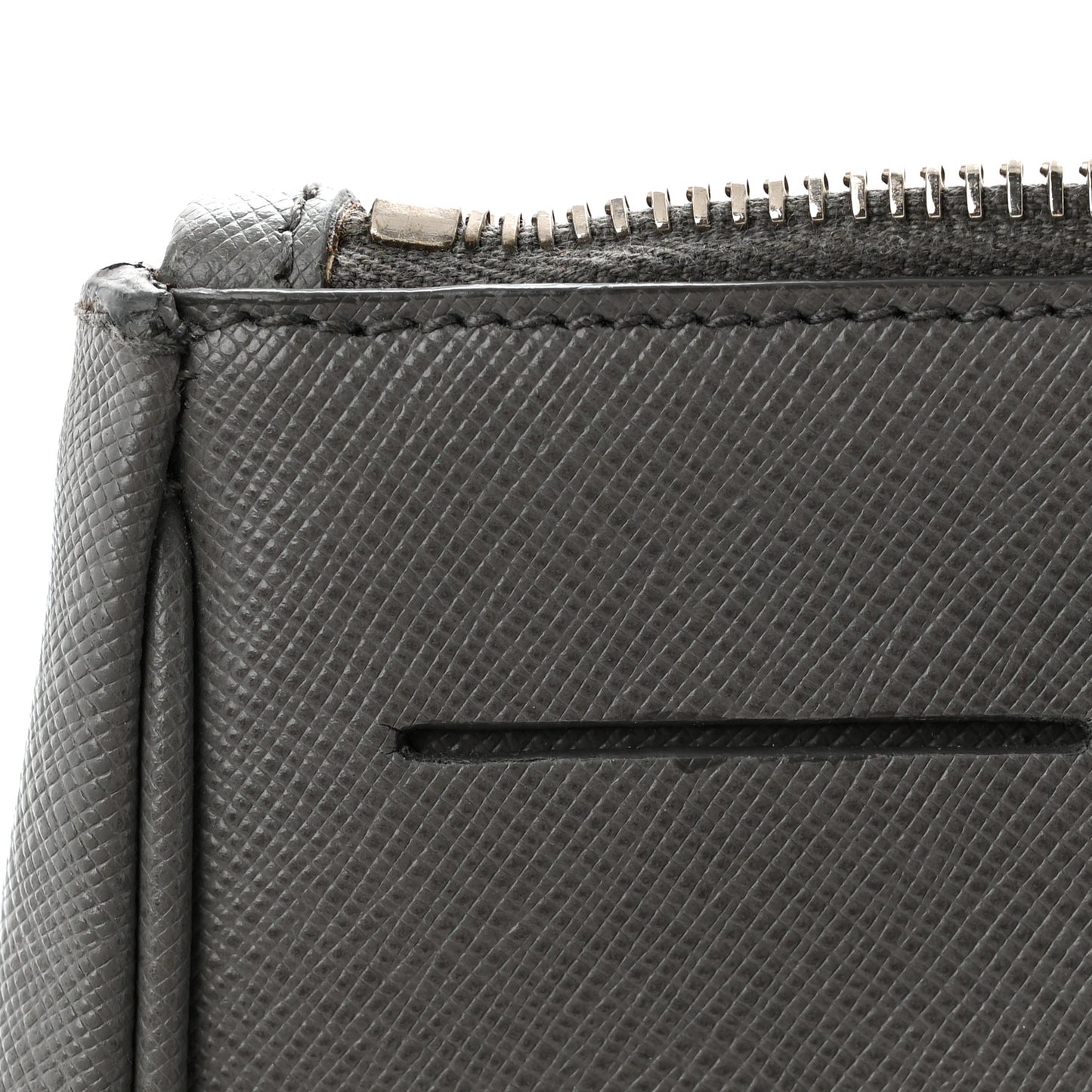 Saffiano Lux Medium Galleria Double Zip Tote Grey