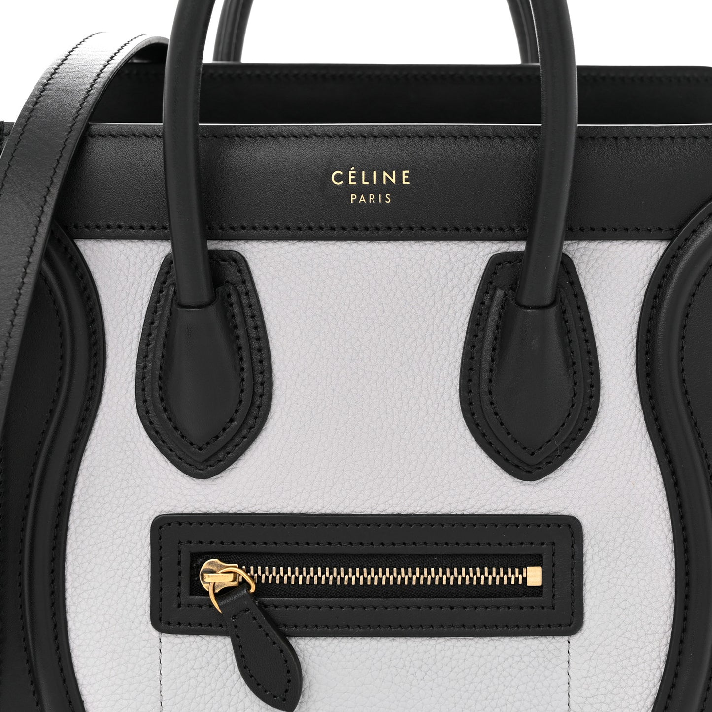 Baby Grained Calfskin Nubuck Nano Tri-Color Luggage Light Grey