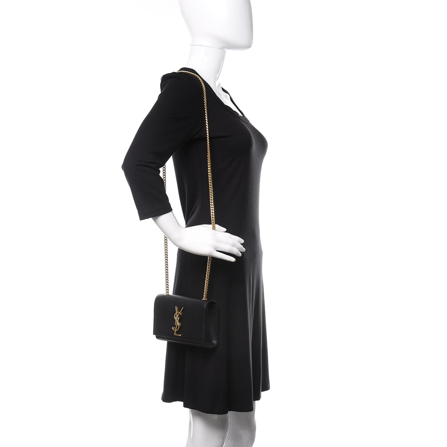 Grain De Poudre Small Monogram Kate Satchel Black