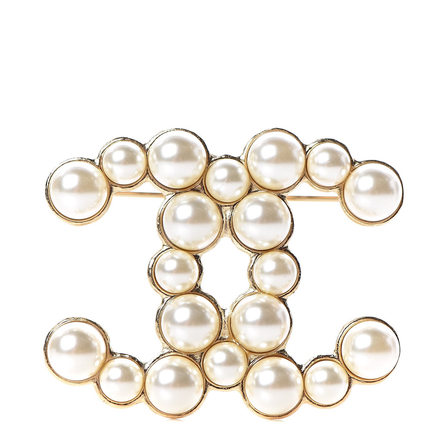 Pearl CC Brooch Light Gold