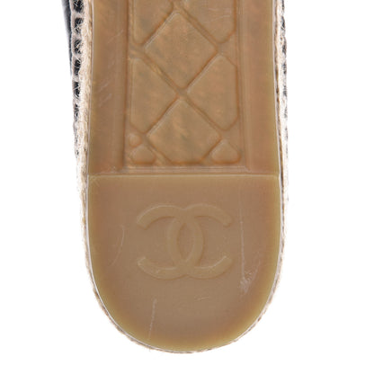Chanel Lambskin CC Espadrilles 39 Black 9 of 12