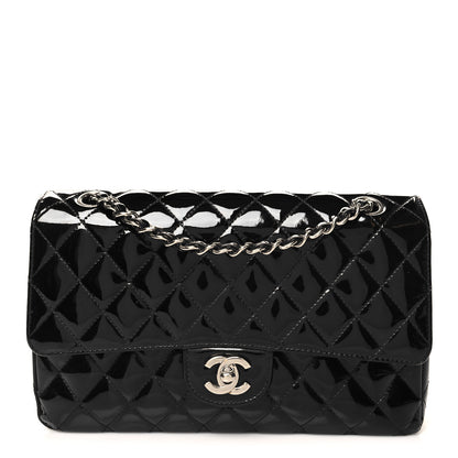 Chanel Patent Quilted Medium Double Flap Black 1 of 12