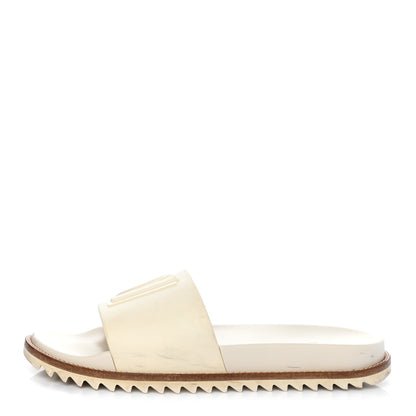 Fendi Rubber Raised Logo Slide Sandals 8 Panna 1 of 10