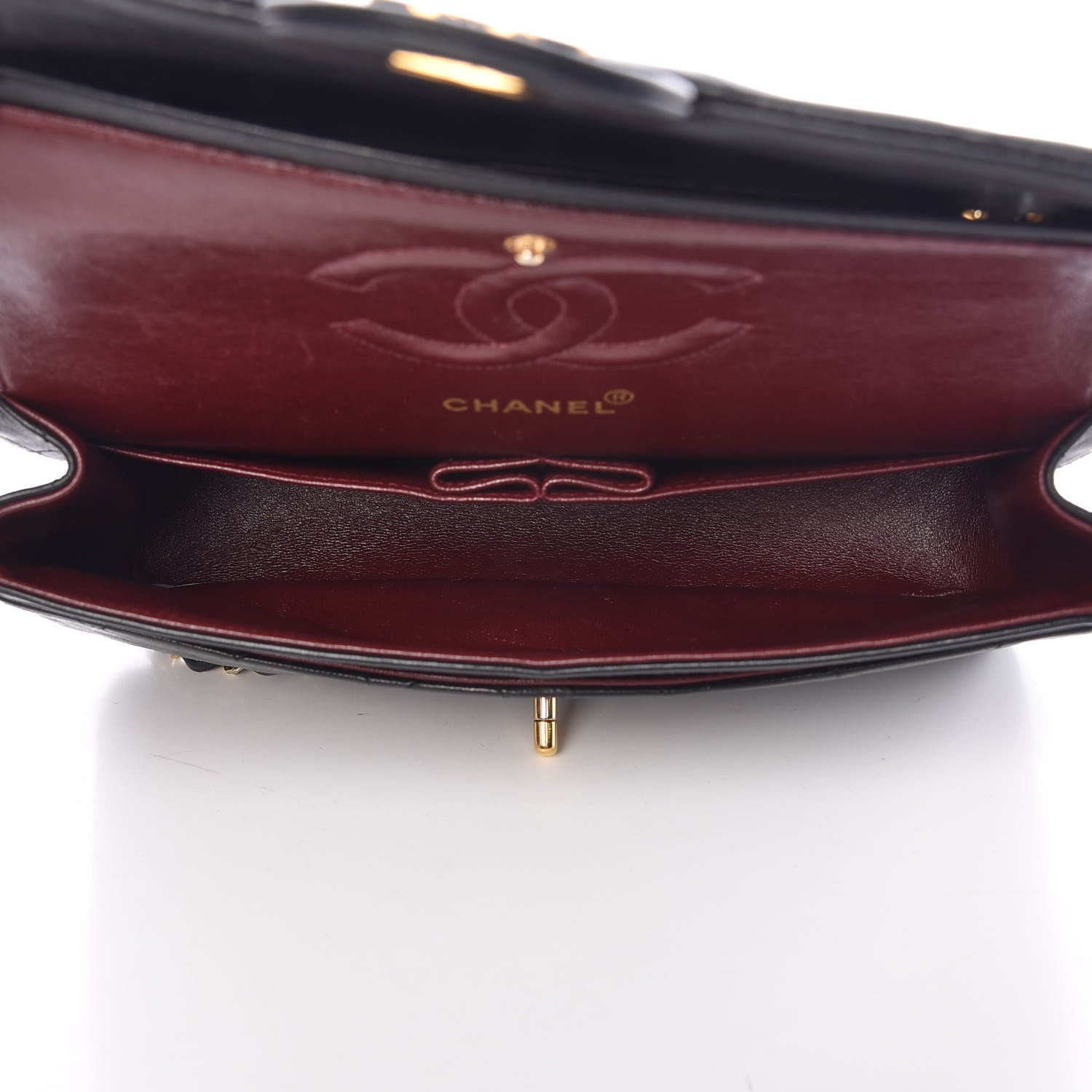 Chanel Lambskin Quilted Medium Double Flap Black 6 of 16