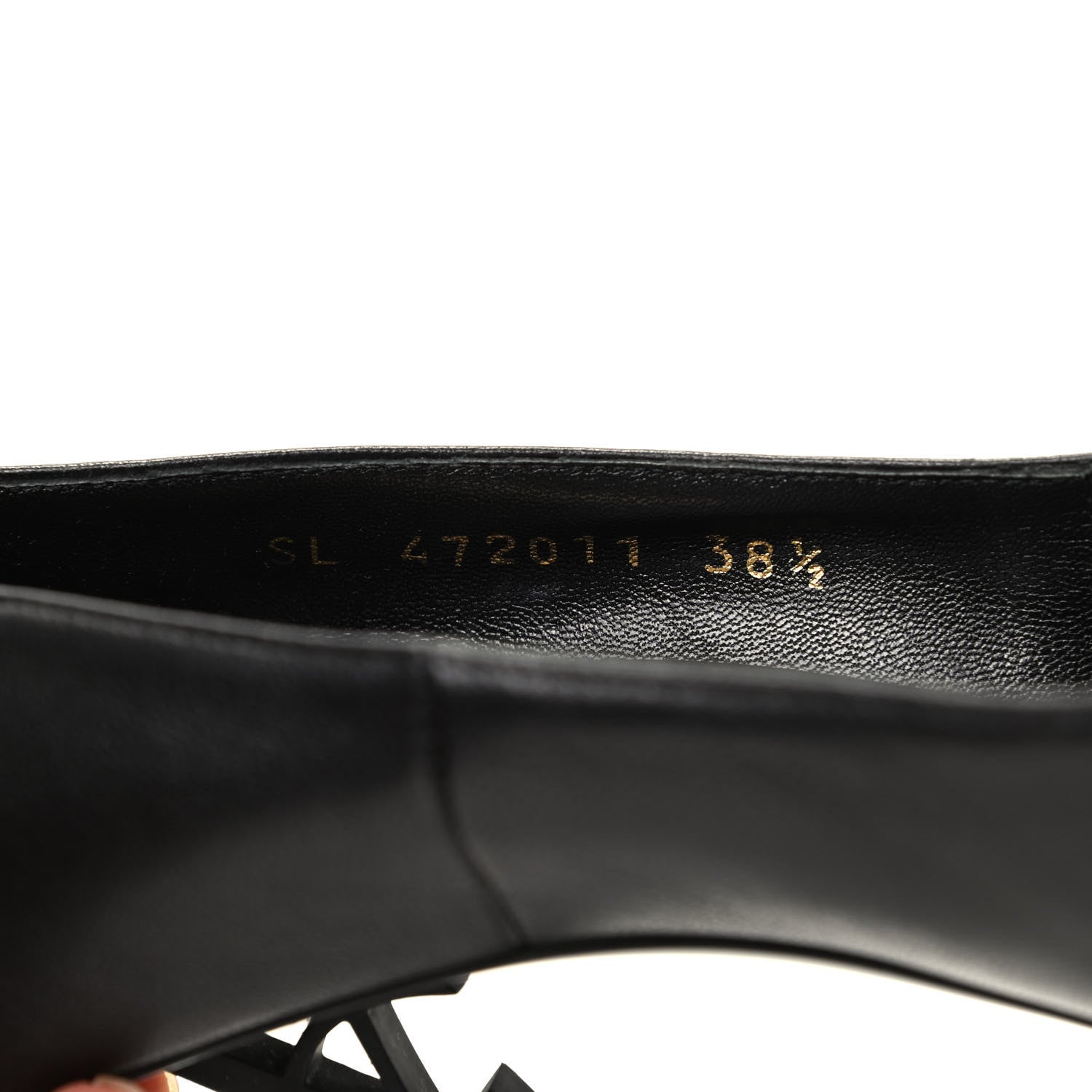 Saint Laurent Calfskin Opyum 110 Pumps 38.5 Black 8 of 9